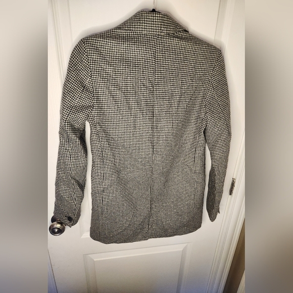 Stylish Houndstooth ALL SAINTS Wool Blend Blazer Size 0 - Picture 9 of 11